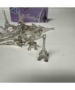 20 Eiffel Tower 1.5” SILVER Charm Pendant Necklace Findings Bracelet Craft - $9.46 CAD