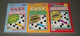 LOT OF 3 PENNY PRESS EASY CROSSWORD EXPRESS PUZZLE BOOKS SUPER JUMBO ISSUES - $7.99