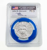 2022 P$100 Platinum Statue of Liberty FDOI Mint Engraver Series PCGS MS70 - $2,177.99