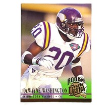 DeWayne Washington Fleer Ultra NFL Rookie Card #447 Minnesota Vikings Football - £0.78 GBP