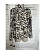 Rachel Rachel Roy ombre animal print turtleneck blouse M NWT lovely neck - $27.92 CAD
