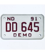 1991 United States North Dakota DEMO Special License Plate DD 645 - $20.35 CAD