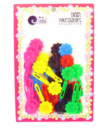 TARA GIRLS SELF HINGE BABY FLOWER HAIR BARRETTES - 28 PCS.  (08873) - $11.25 CAD