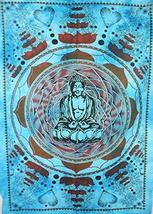 Traditional Jaipur Tie Dye Lotus Buddha Poster, Indian Wall Decor, Hippie Tapest - £10.31 GBP