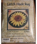 NIB Latch Hook Rug Kit, Sunflower Round , 20.4&quot; Diam,  #ZD565, Hook incl... - $752.48 MXN