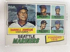 Darrell Johnson Signed Autographed 1977 Topps Baseball Card - Seattle Mariners - £15.84 GBP