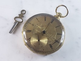 Antique French 18k Yellow Gold Charles Oudin Pocket Watch E5949 - £1,189.78 GBP