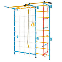 7 In 1 Kids Indoor Gym Playground Swedish Wall Ladder for Solid Wall-Yel... - $6,651.42 MXN
