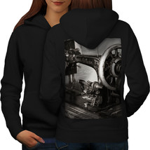 Machine Old Funky Vintage Sweatshirt Hoody Retro Machine Women Hoodie Back - £17.42 GBP