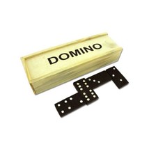 Mini Dominos Dominoes Set in Wooden Travel Box (28 Pieces) - £5.23 GBP