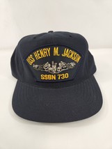 USS Henry M Jackson SSBN 730 Navy Blue Adjustable Military Hat Cap Ballcap - $19.24