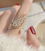 The same pearl wing ring female ins tide index finger opening adjustment... - $19.80