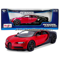 Maisto Special Edition 1:18 Scale Die Cast Red BUGATTI CHIRON SPORT with... - $54.99