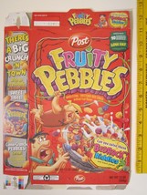 Empty Post Cereal Box 2001 Fruity Pebbles Bedrock Riddles Z107-1 - £10.62 GBP