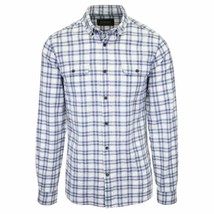 Barbour Men&#39;s National Trust Neutral Combe Plaid L/S Woven Shirt (S08) - $29.40