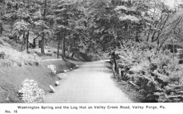 Valley Forge Pa~Washington Spring &amp; Log Hut On Valley Creek Road Postcard - £8.80 GBP