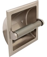 Recessed Toilet Paper Holder, Zinc Alloy, Satin Nickel - Stone Harbor 45... - $38.86 CAD