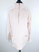 Soft Surroundings Womens Sweater S Light Pink Plush Pullover Mock Neck P... - $24.14