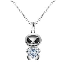 DCARZZ Christmas Skeleton Necklace Jewelry Stainless Steel Halloween Jack Exquis - £13.11 GBP