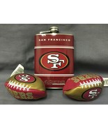 San Francisco Stainless Steel 8oz Flask with 2 bonus Hacky Sack Kick Balls - $306.48 MXN