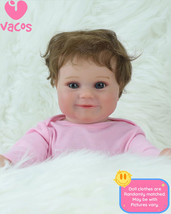 VACOS 20&quot; Real Life Reborn Baby Dolls Vinyl Silicone Realistic Newborn Girl Doll - £37.59 GBP