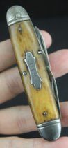 antique pocket knife Camillus NY USA camping 4 blade can openers PRE WAR BONE - £117.83 GBP