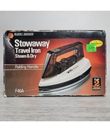 BLACK &amp; DECKER Stowaway Travel Iron STEAM &amp; DRY Folding Handle Vintage 1988 - $244.33 MXN