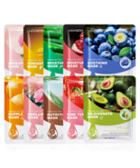 10pcs Fruit Face Masks – Hydrating &amp; Brightening | BUY 2 GET 1 FREE - $19.99