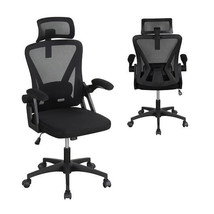Ergonomic Mesh Office Chair with Adjustable Lumbar Support and Flip-up A... - $154.99