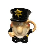 Vtg Ganz Novelty Lidded Mug Police Patrol Cop Officer Saluting With goof... - £20.55 GBP