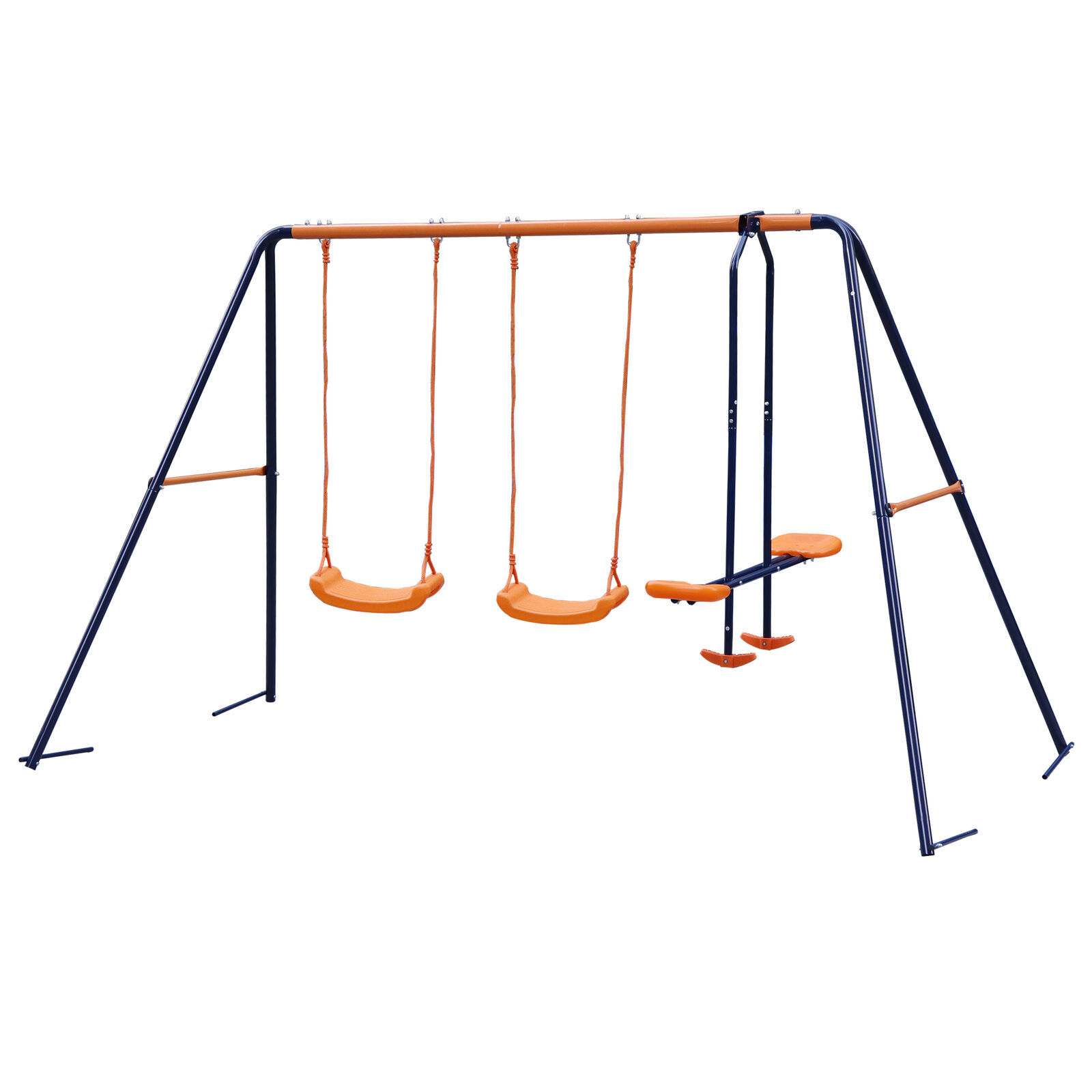 Primary image for Metal Playground Swing Set Outdoor Slide Kids Children Backyard Swingset Seat