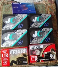 Lot Of 7 Maxell UR ~ SONY ~ JC ~60 Minute Blank Audio Cassette Tapes New... - £6.86 GBP