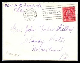1926 PENNSYLVANIA Cover -Philadelphia (North Phila Sta) to Norristown, PA C10 - £0.78 GBP
