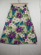 VTG Michele Leslie of California Floral Print Midi Skirt Size Small - £11.96 GBP