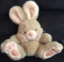 Vintage Tan Brown Bunny Rabbit Plush Big Feet Stuffed Animal Toy - £11.64 GBP