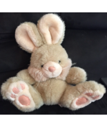Vintage Tan Brown Bunny Rabbit Plush Big Feet Stuffed Animal Toy - £11.62 GBP