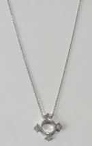 Vintage Swarovski Swan Logo Crystal Pendant Necklace 17&quot; Long - £89.45 GBP