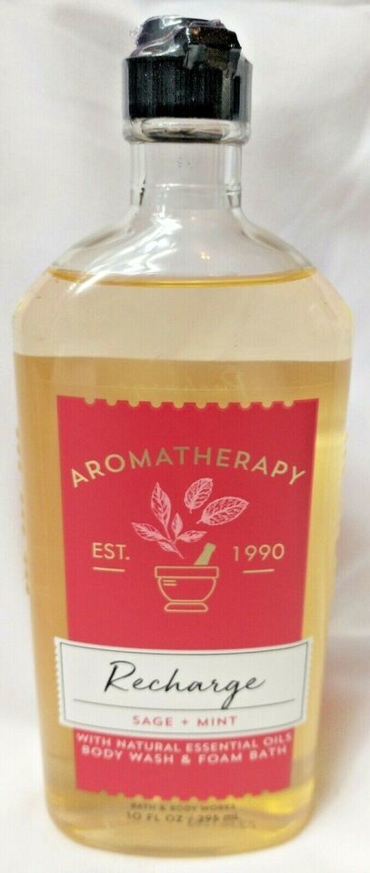 Primary image for Bath & Body Works Aromatherapy Recharge Body Wash & Foam Bath Sage Mint 10 Oz.