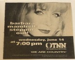 Barbara Mandrell Steppin Out Tv Show Print Ad TNN Tpa15 - $5.93