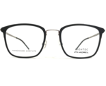 Lightec Eyeglasses Frames Morel L30178L NG 01 Black Silver Square 55-21-150 - £110.51 GBP