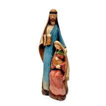 Nativity Holy Family Statue Figurine One Piece Wood Grain Resin Christmas 12&quot; - £15.79 GBP