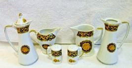 T. Limoges France Depos Porcelain Bacchus Set 6 Cruets, Creamers, Salt P... - $99.00