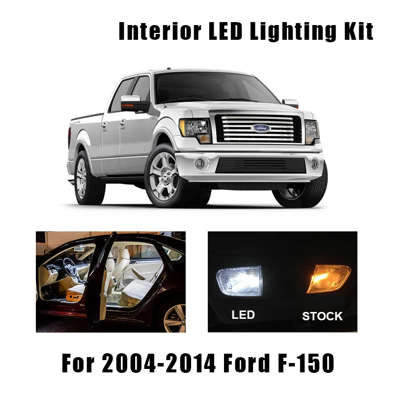 13pcs White LED Interior Light Bulbs Kit Fit For  F-150 F150 2004-2010 2011 2012 - £118.68 GBP