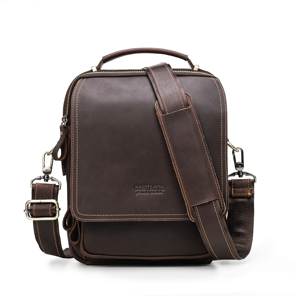 Geniune Leather Men&#39;s Crossbody Shoulder Bags Multi-function Tote Fashio... - $144.53