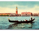 Gondola Su Canale Venice Italia Unp Non Usato DB Cartolina G18 - $4.04