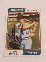 Steve Brye Minnesota Twins 1974 Topps Autograph Card #232 READ DESCRIPTION - £4.05 GBP