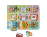 Melissa &amp; Doug Hide and Seek Wooden Activity Board With Magnets Puzzles ... - £37.58 GBP