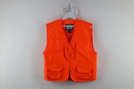 Vintage 90s Streetwear Mens Size XL Quilted Shooting Vest Jacket Blaze Orange - £38.14 GBP