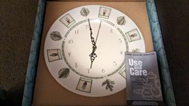 PFALTZGRAFF Portfolio NATUREWOOD Dinner Plate WALL CLOCK Battery Operated - $59.39