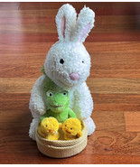 Hallmark Plush Animated Singing Easter Bunny Rabbit With Basket Chicks A... - £19.45 GBP
